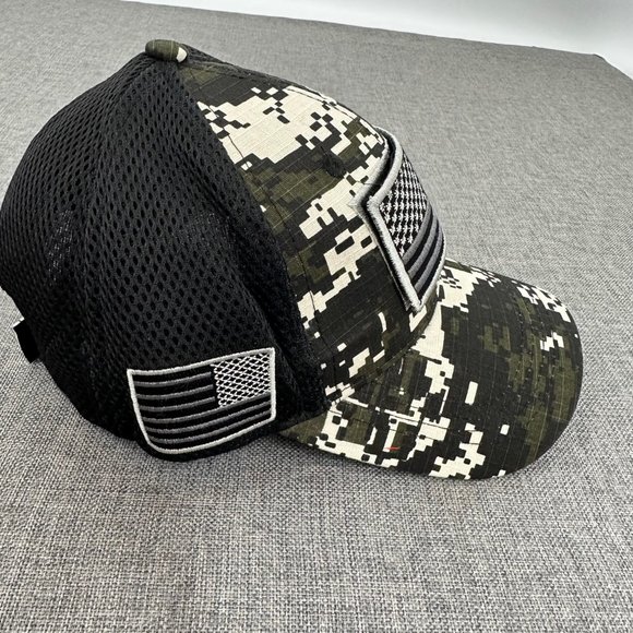 US Flag Detachable Patch Baseball Cap Green Black Grey Brand New Hat - Picture 3 of 10